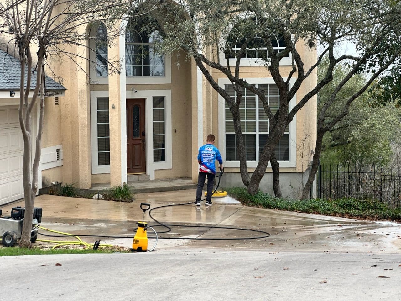 Driveway Transformation with Pressure Washing image